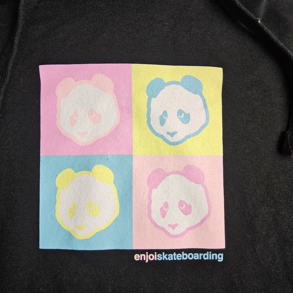 Enjoi Skateboarding Pop Art Panda Hoodie Black Men's Large NWT Jack's Surfboards